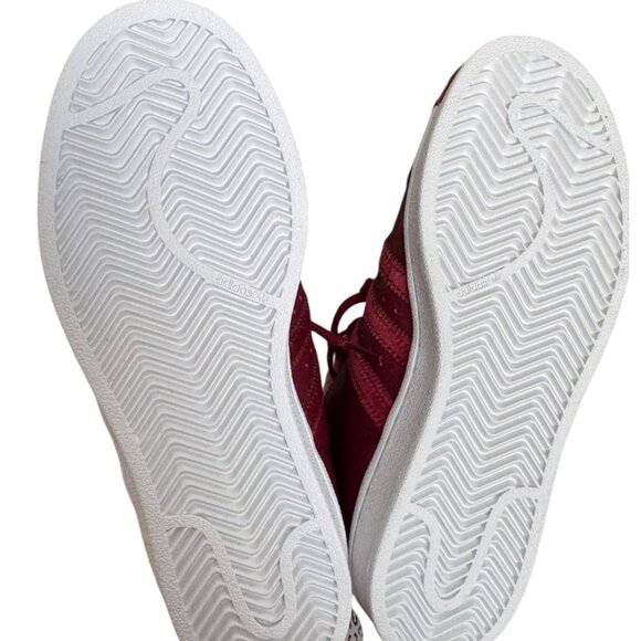 Adidas Originals Pro Model High Top Sneakers Size 5‎ Burgundy Velvet NIB - Picture 8 of 9